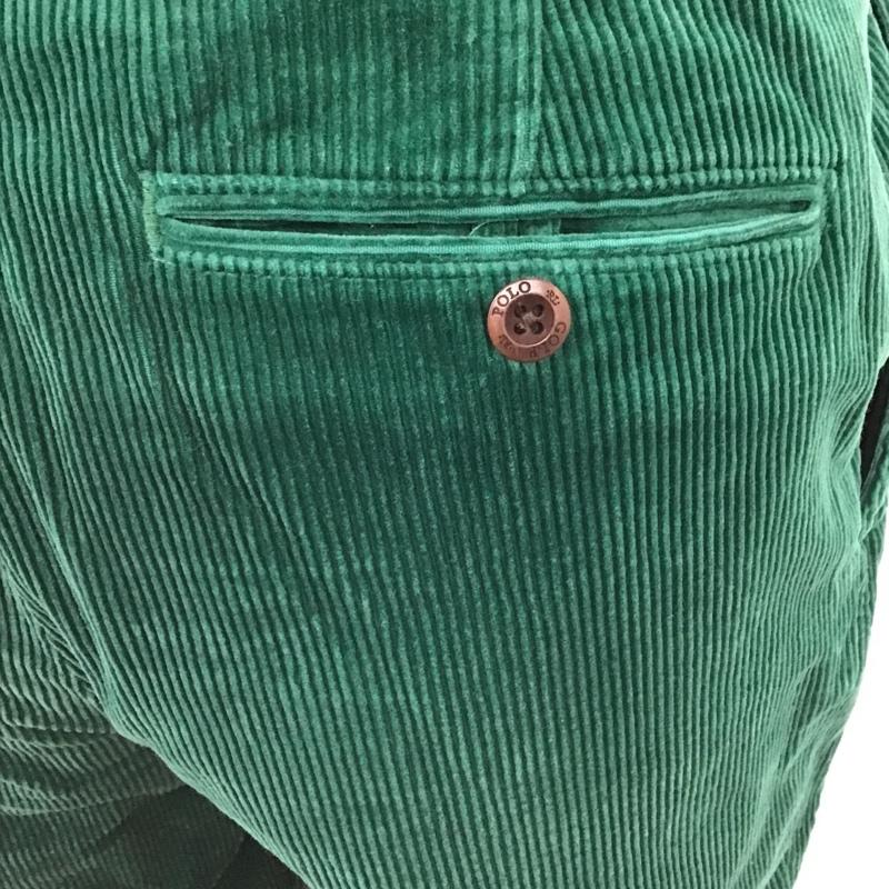 ポロゴルフラルフローレン POLOGOLF パンツ スラックス コーデュロイ ゴルフウェア 30インチ 無地 緑 / グリーン / メンズ USED 古着 中古 10102699