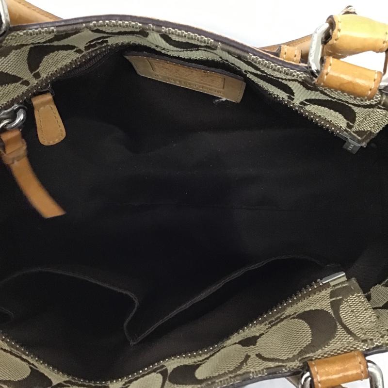コーチ COACH ハンドバッグ ハンドバッグ F08K06 シグネチャー 総柄 ベージュ / ベージュ / X 茶 / ブラウン / レディース USED 古着 中古 10102724