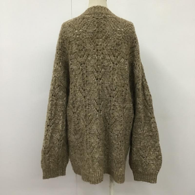 ローリーズファーム LOWRYS FARM カーディガン 長袖 FREE 無地 茶 / ブラウン / レディース USED 古着 中古 10102735