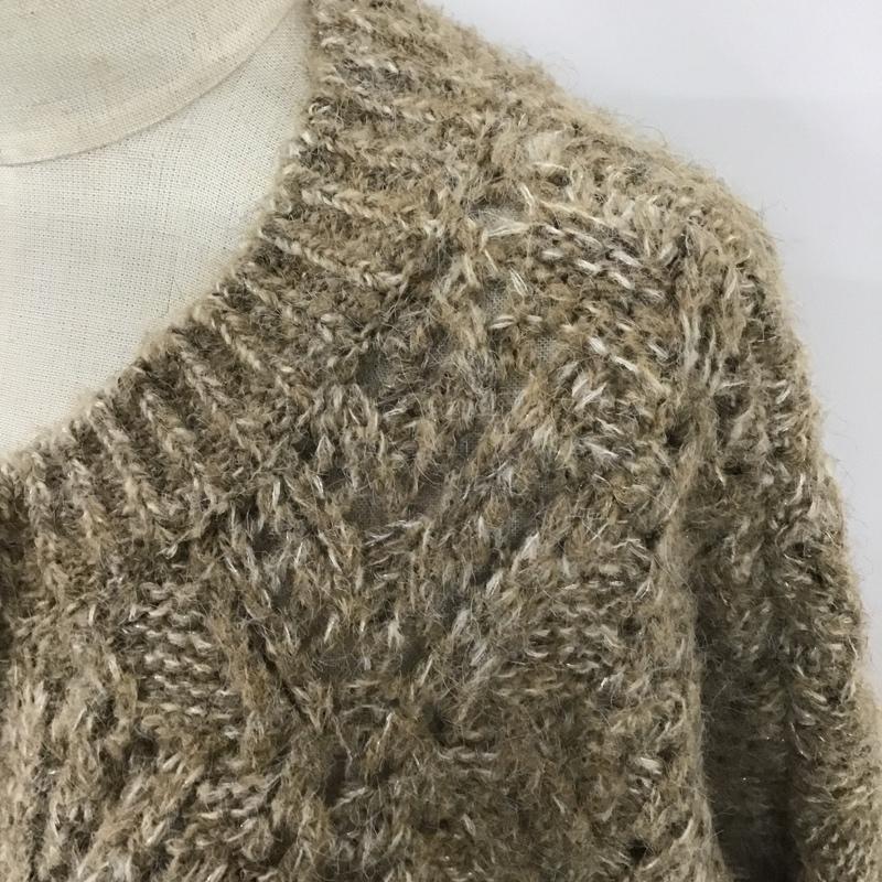ローリーズファーム LOWRYS FARM カーディガン 長袖 FREE 無地 茶 / ブラウン / レディース USED 古着 中古 10102735