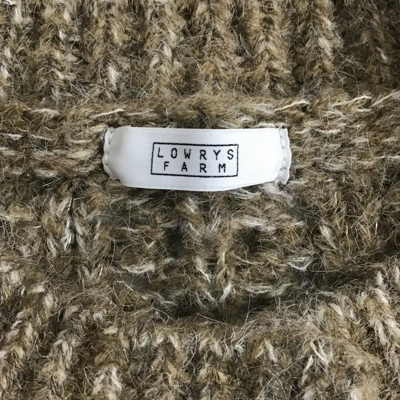 ローリーズファーム LOWRYS FARM カーディガン 長袖 FREE 無地 茶 / ブラウン / レディース USED 古着 中古 10102735