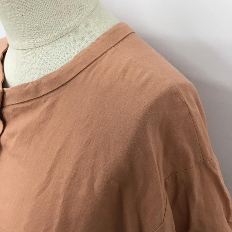 グローバルワーク GLOBAL WORK カットソー 七分袖 M 無地 茶 / ブラウン /  レディース USED 古着 中古 10102756