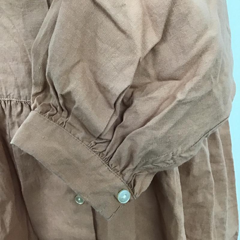 グローバルワーク GLOBAL WORK カットソー 七分袖 M 無地 茶 / ブラウン /  レディース USED 古着 中古 10102756