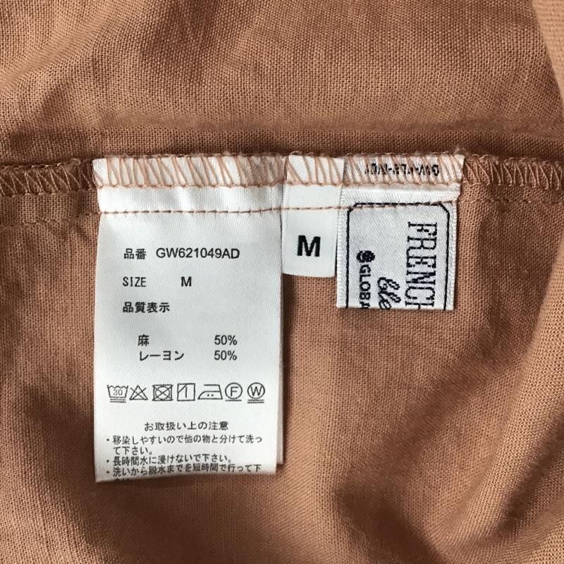 グローバルワーク GLOBAL WORK カットソー 七分袖 M 無地 茶 / ブラウン /  レディース USED 古着 中古 10102756