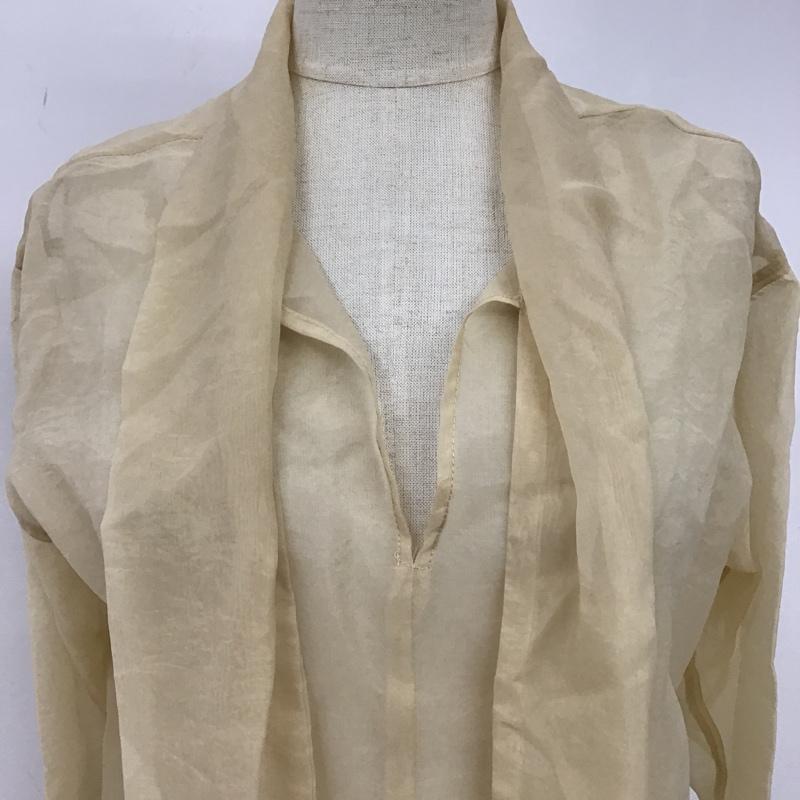 ダブルクローゼット w closet カットソー 長袖 FREE 無地 ベージュ / ベージュ /  レディース USED 古着 中古 10102759