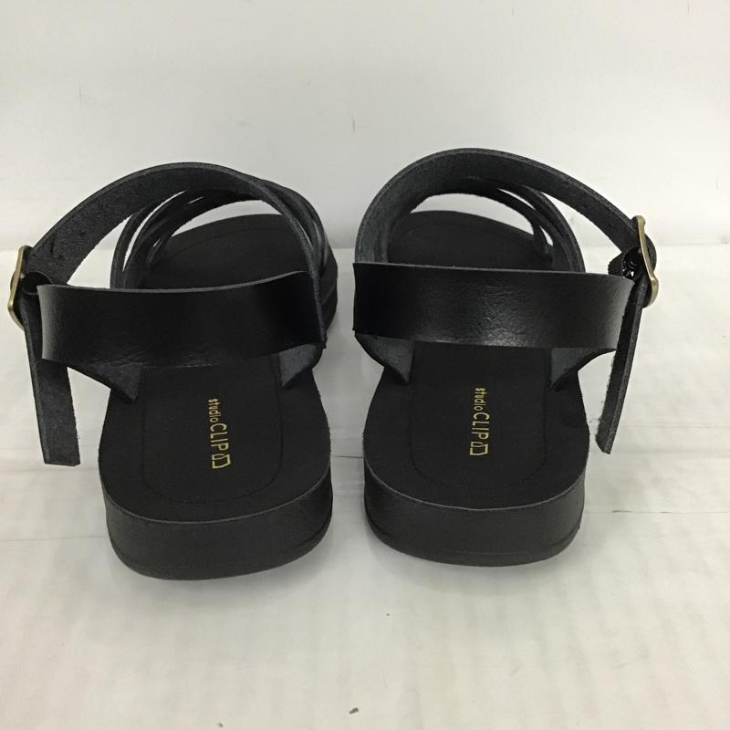 スタディオクリップ studio CLIP サンダル サンダル クロスサンダル LL 無地 黒 / ブラック / レディース USED 古着 中古 10102764
