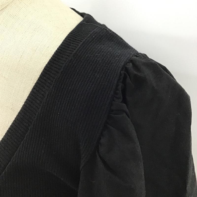 ザラ ZARA カットソー 長袖 M 無地 黒 / ブラック /  レディース USED 古着 中古 10102766