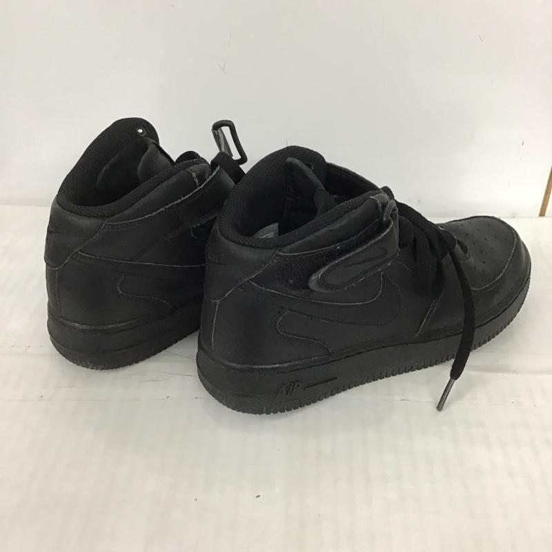 ナイキ NIKE スニーカー スニーカー 314195-004 AIR FORCE 1 MID GS 23cm 23.0cm ロゴ、文字 黒 / ブラック / レディース USED 古着 中古 10102767
