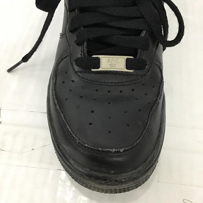 ナイキ NIKE スニーカー スニーカー 314195-004 AIR FORCE 1 MID GS 23cm 23.0cm ロゴ、文字 黒 / ブラック / レディース USED 古着 中古 10102767