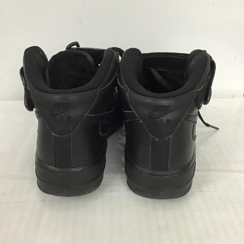 ナイキ NIKE スニーカー スニーカー 314195-004 AIR FORCE 1 MID GS 23cm 23.0cm ロゴ、文字 黒 / ブラック / レディース USED 古着 中古 10102767