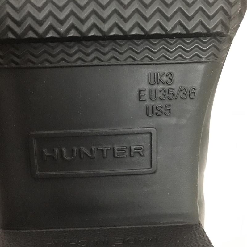 ハンター HUNTER 長靴、レインシューズ 長靴、レインシューズ TALL BT QUILTED LEG キルト ロングブーツ UK3 US:5 ロゴ、文字 橙 / オレンジ / X 黒 / ブラック / レディース USED 古着 中古 10102789