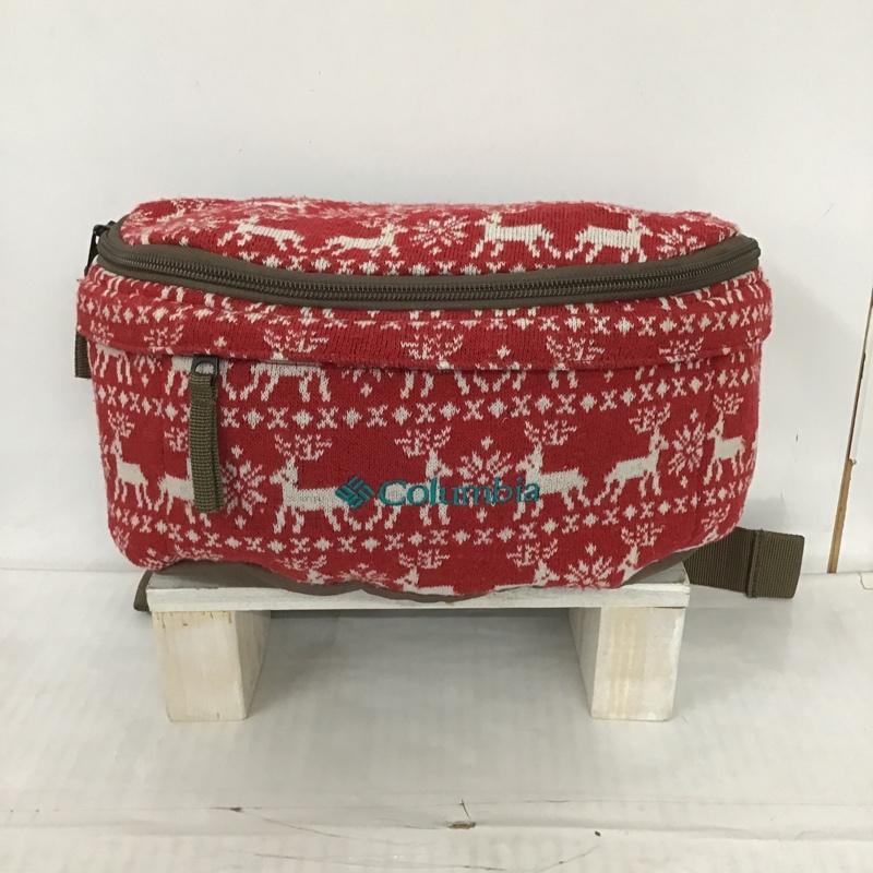 コロンビア Columbia ウエストバッグ ウエストバッグ 212 PU1567 トナカイ柄 ノルディック柄 ロゴ、文字 赤 / レッド / X 白 / ホワイト / X 茶 / ブラウン / メンズ USED 古着 中古 10102796