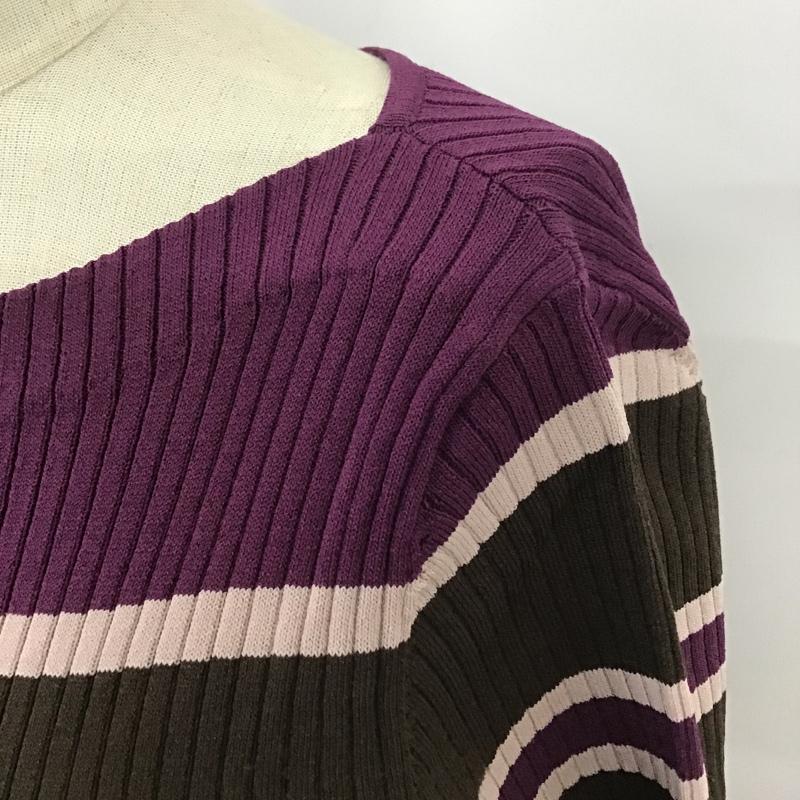 オペークドットクリップ OPAQUE.CLIP カットソー 半袖 L ボーダー柄 マルチカラー / マルチカラー /  レディース USED 古着 中古 10102805