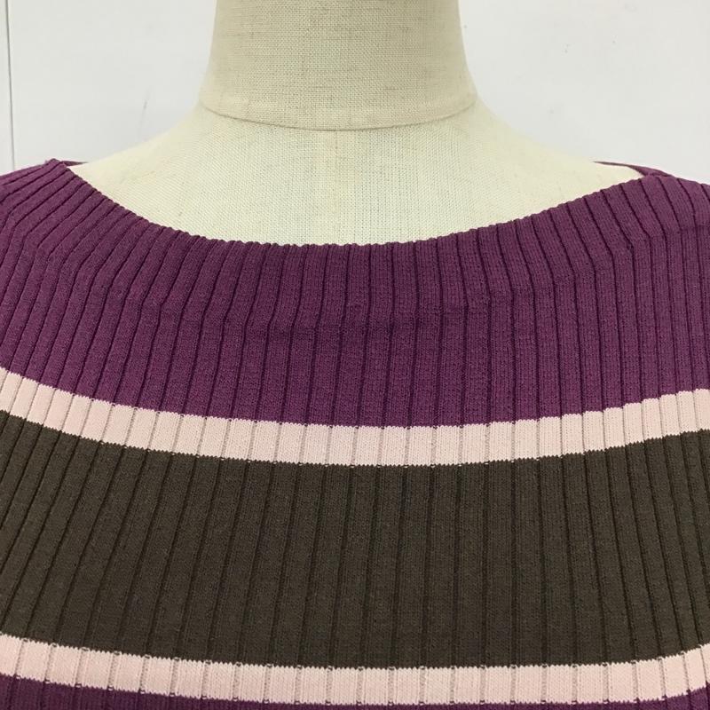 オペークドットクリップ OPAQUE.CLIP カットソー 半袖 L ボーダー柄 マルチカラー / マルチカラー /  レディース USED 古着 中古 10102805