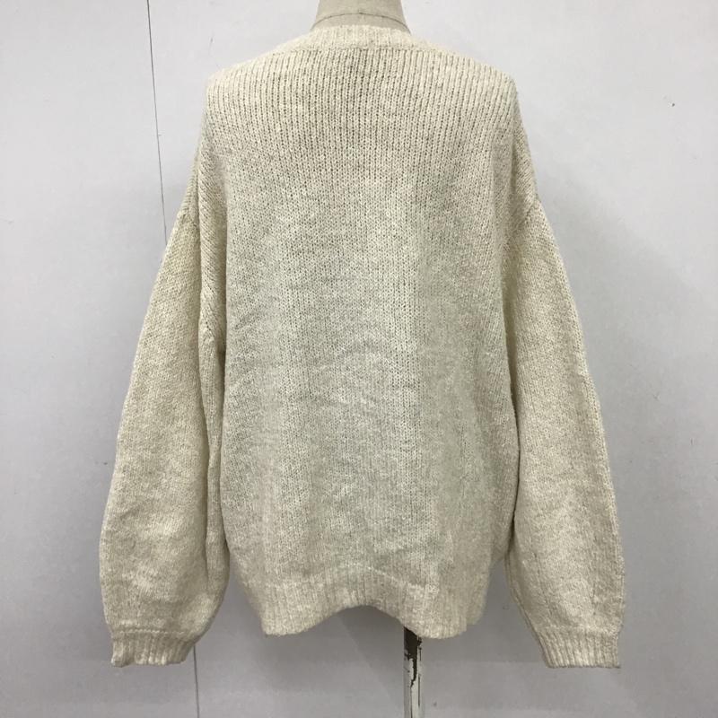 スタディオクリップ studio CLIP ニット、セーター 長袖 M 無地 オフホワイト / オフホワイト / レディース USED 古着 中古 10102809