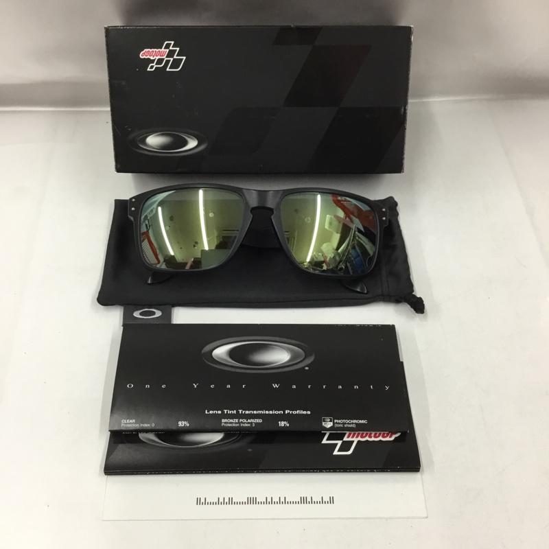 オークリー OAKLEY めがね・サングラス サングラス OO9244-07 HOLBROOK アジアンフィット スポーツサングラス ワンポイント 黒 / ブラック / メンズ USED 古着 中古 10102836