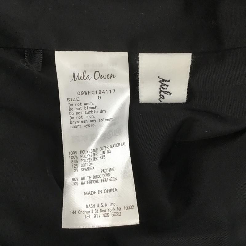 ミラオーウェン Mila Owen ジャケット、上着 ダウンジャケット 09WFC184117 ベルト付きダウンコート 0 無地 黒 / ブラック / レディース USED 古着 中古 10102838