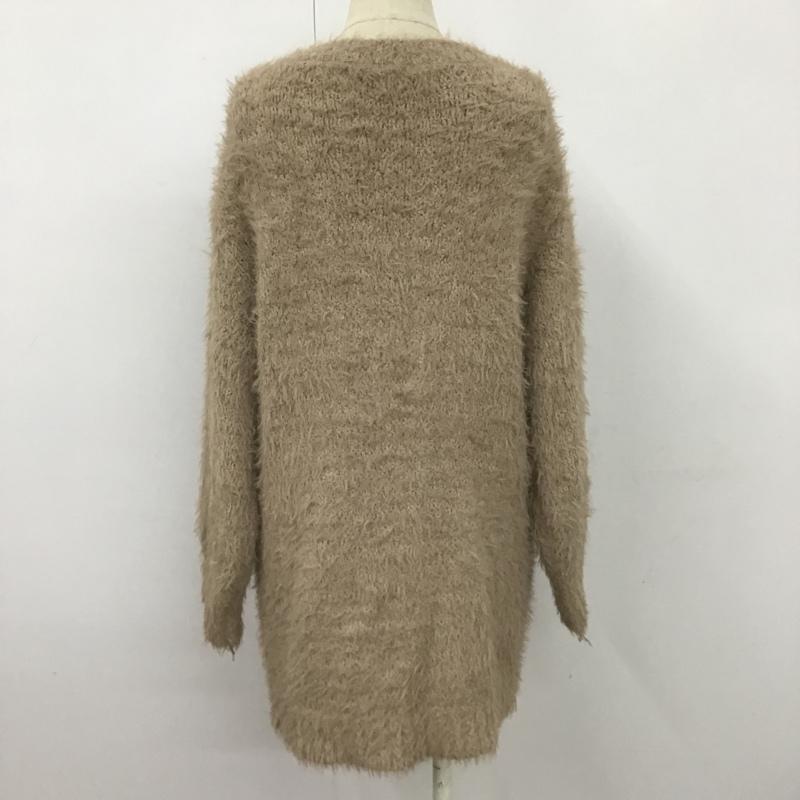 アースミュージックアンドエコロジー earth music&ecology ニット、セーター 長袖 FREE 無地 ベージュ / ベージュ / レディース USED 古着 中古 10102850
