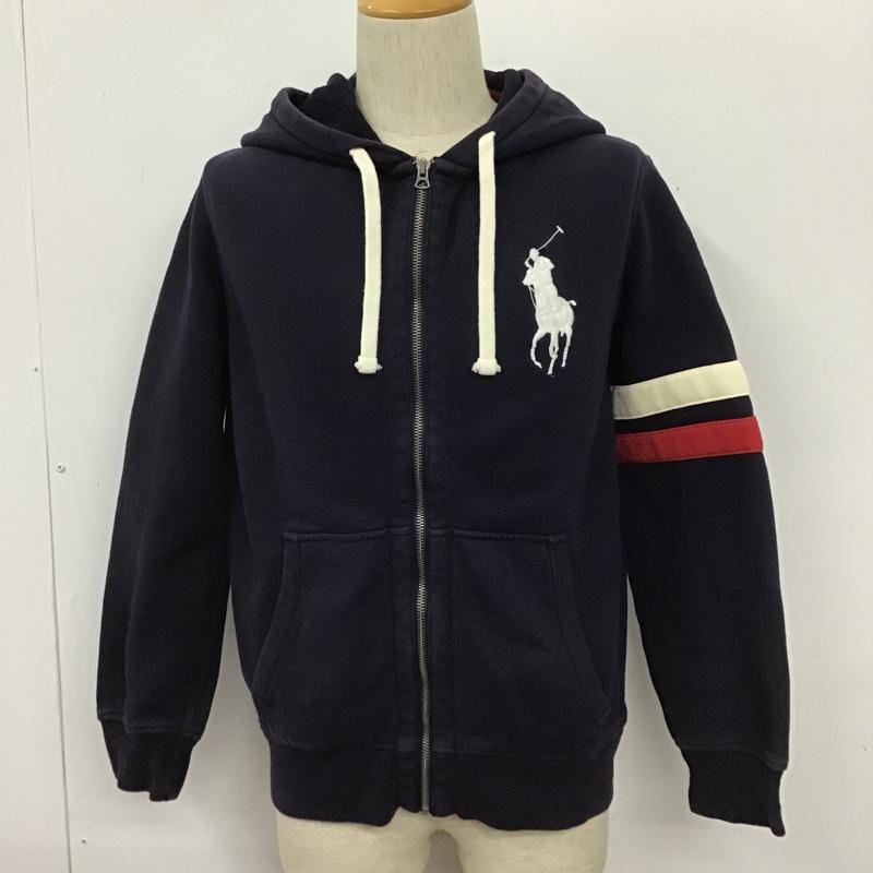 ポロバイラルフローレン Polo by RALPH LAUREN パーカー 長袖 長袖パーカー フード付きパーカー 刺繍スウェット トレーナー L ロゴ、文字 紺 / ネイビー / X 白 / ホワイト / X 赤 / レッド / メンズ USED 古着 中古 10102861