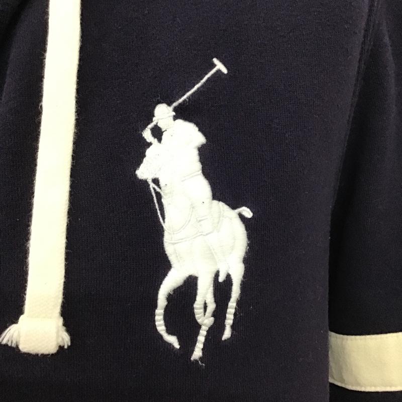 ポロバイラルフローレン Polo by RALPH LAUREN パーカー 長袖 長袖パーカー フード付きパーカー 刺繍スウェット トレーナー L ロゴ、文字 紺 / ネイビー / X 白 / ホワイト / X 赤 / レッド / メンズ USED 古着 中古 10102861