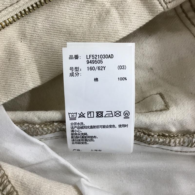 ローリーズファーム LOWRYS FARM パンツ デニム、ジーンズ M 無地 白 / ホワイト /  レディース USED 古着 中古 10102869