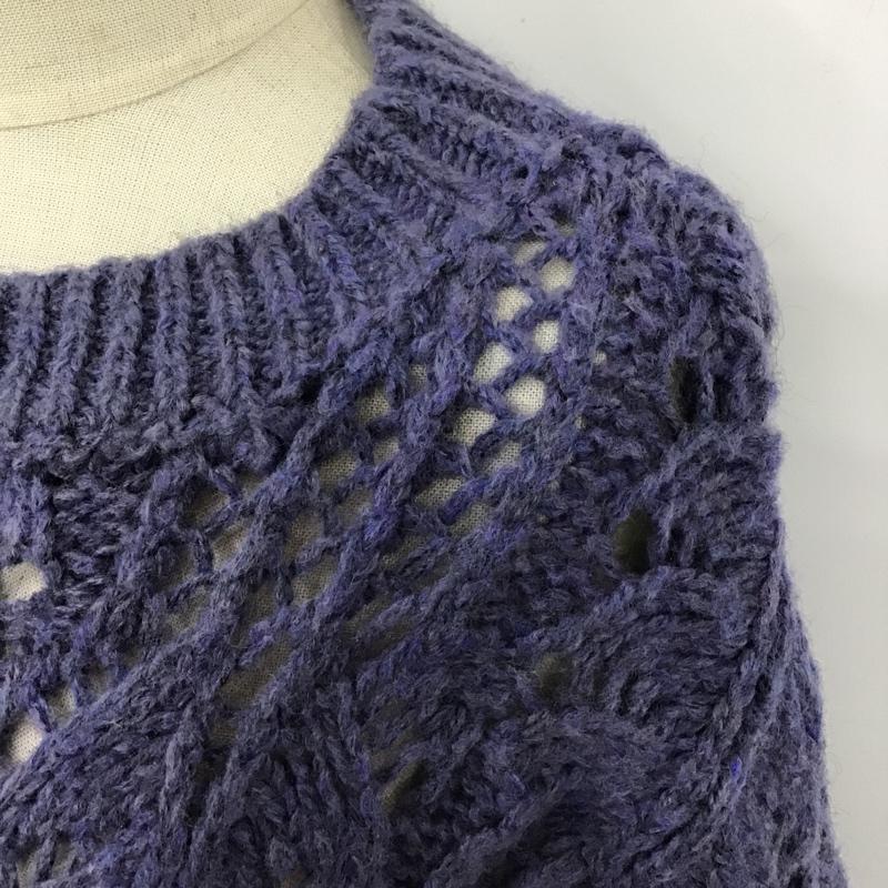 ローリーズファーム LOWRYS FARM ニット、セーター 長袖 FREE 無地 紫 / パープル / レディース USED 古着 中古 10102871