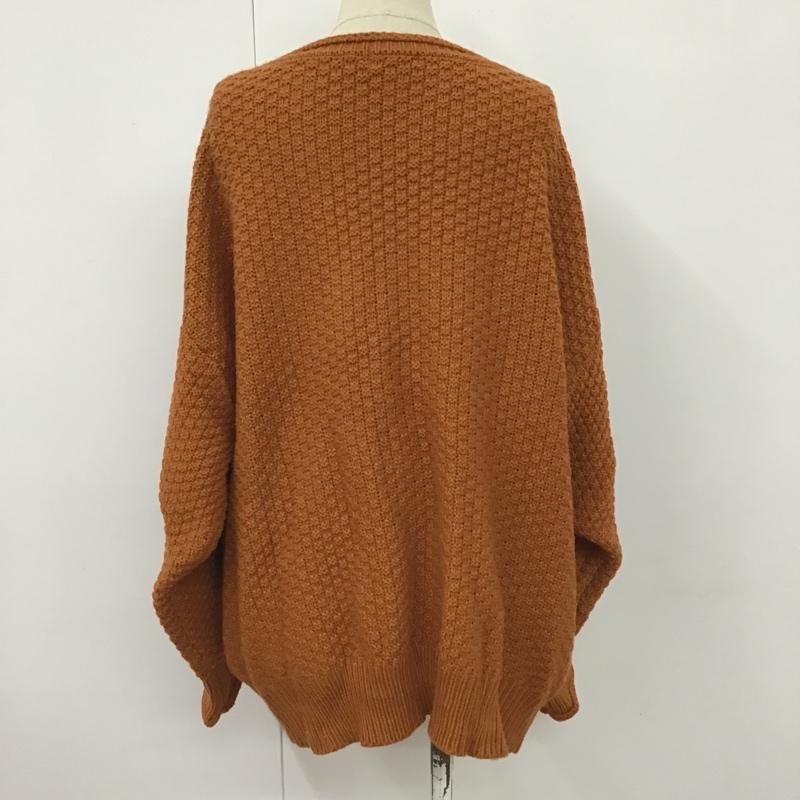 ローリーズファーム LOWRYS FARM ニット、セーター 長袖 FREE 無地 茶 / ブラウン / レディース USED 古着 中古 10102873