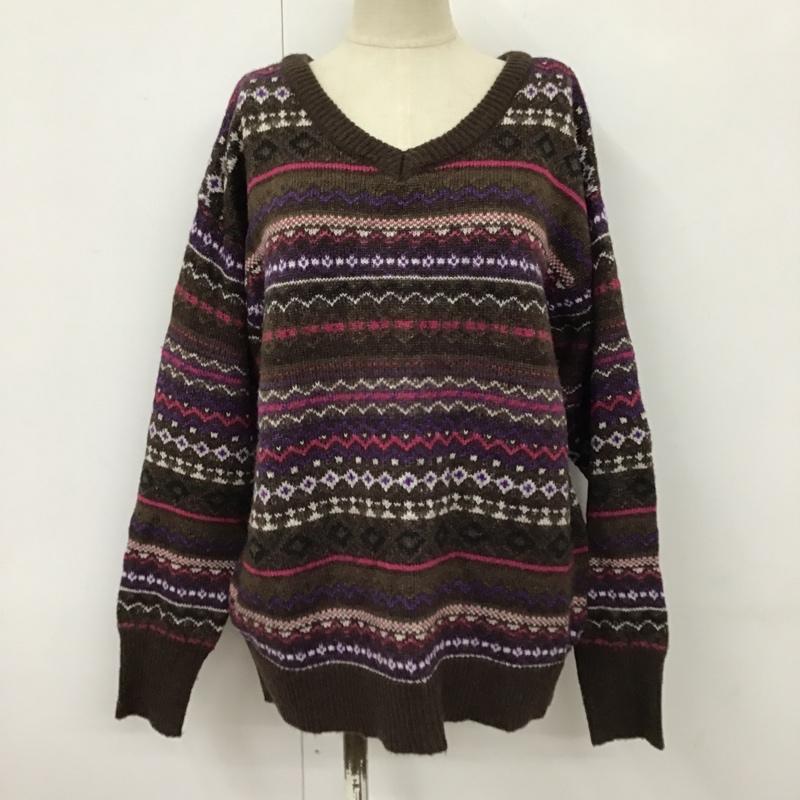 ニコアンド niko and... ニット、セーター 長袖 M マルチカラー / マルチカラー / レディース USED 古着 中古 10102875