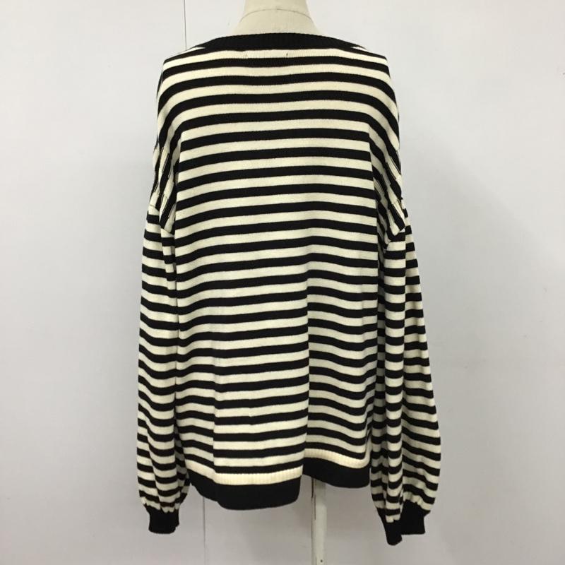ニコアンド niko and... ニット、セーター 長袖 L ボーダー柄 マルチカラー / マルチカラー / レディース USED 古着 中古 10102880