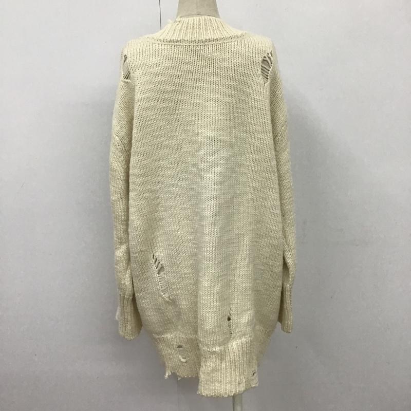 ジーナシス JEANASIS ニット、セーター 長袖 JS063891CF FREE 無地 白 / ホワイト / レディース USED 古着 中古 10102883