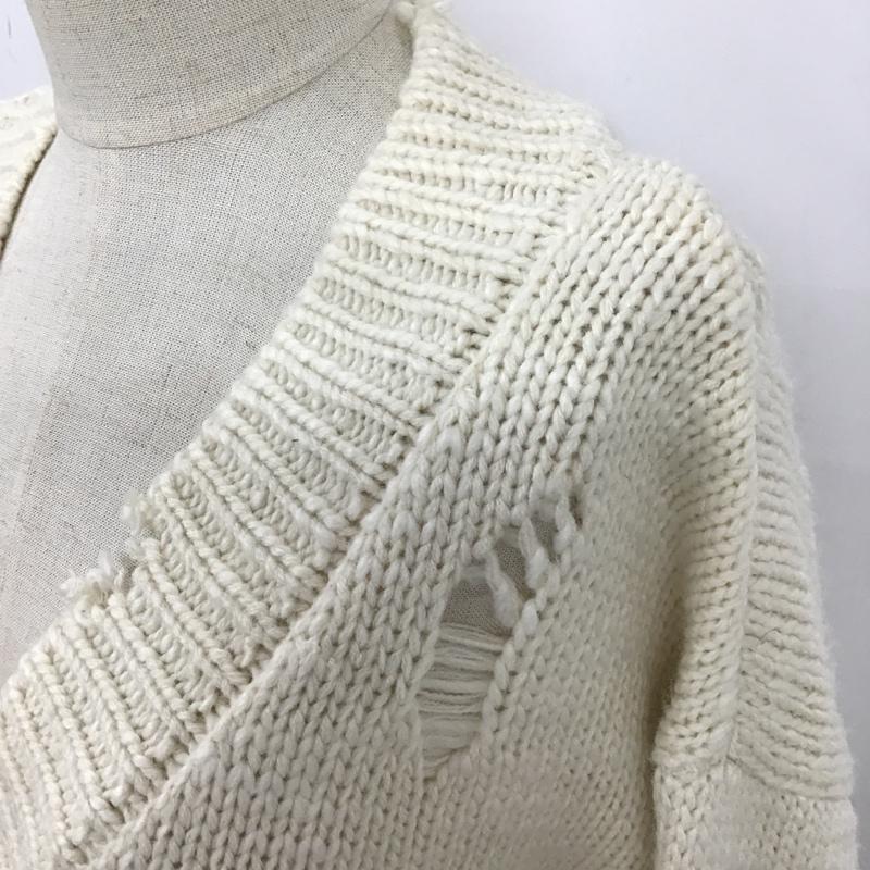 ジーナシス JEANASIS ニット、セーター 長袖 JS063891CF FREE 無地 白 / ホワイト / レディース USED 古着 中古 10102883