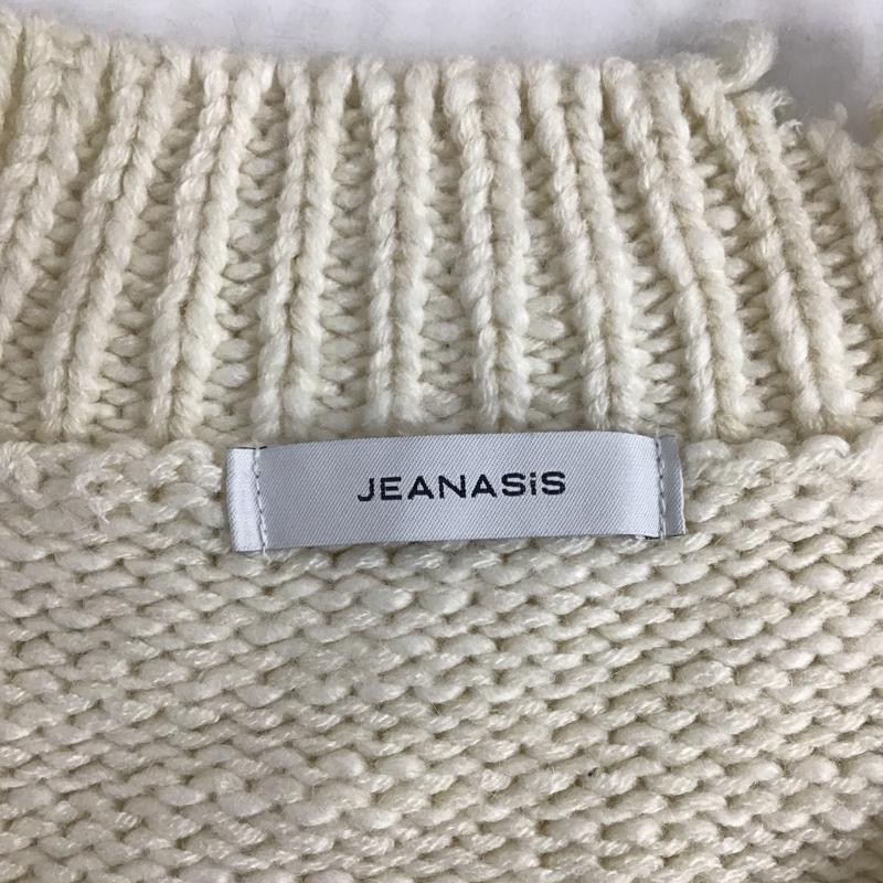 ジーナシス JEANASIS ニット、セーター 長袖 JS063891CF FREE 無地 白 / ホワイト / レディース USED 古着 中古 10102883