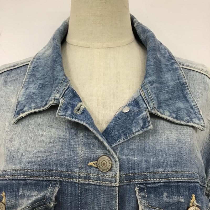 ザラ ZARA ジャケット、上着 ジャケット、ブレザー デニムジャケット L 無地 水色 / ライトブルー / レディース USED 古着 中古 10102895