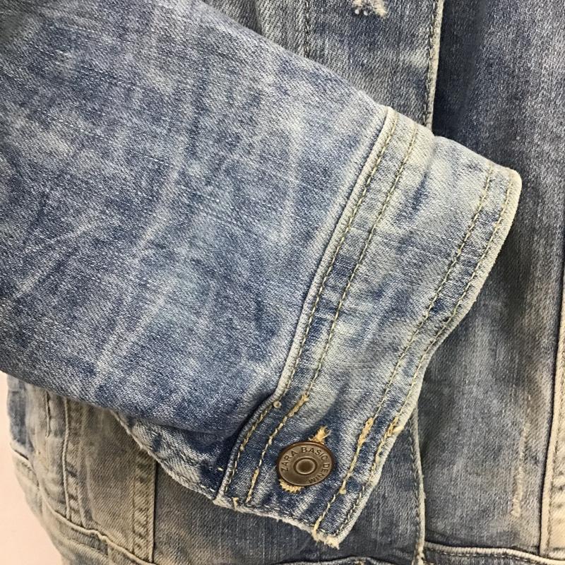 ザラ ZARA ジャケット、上着 ジャケット、ブレザー デニムジャケット L 無地 水色 / ライトブルー / レディース USED 古着 中古 10102895