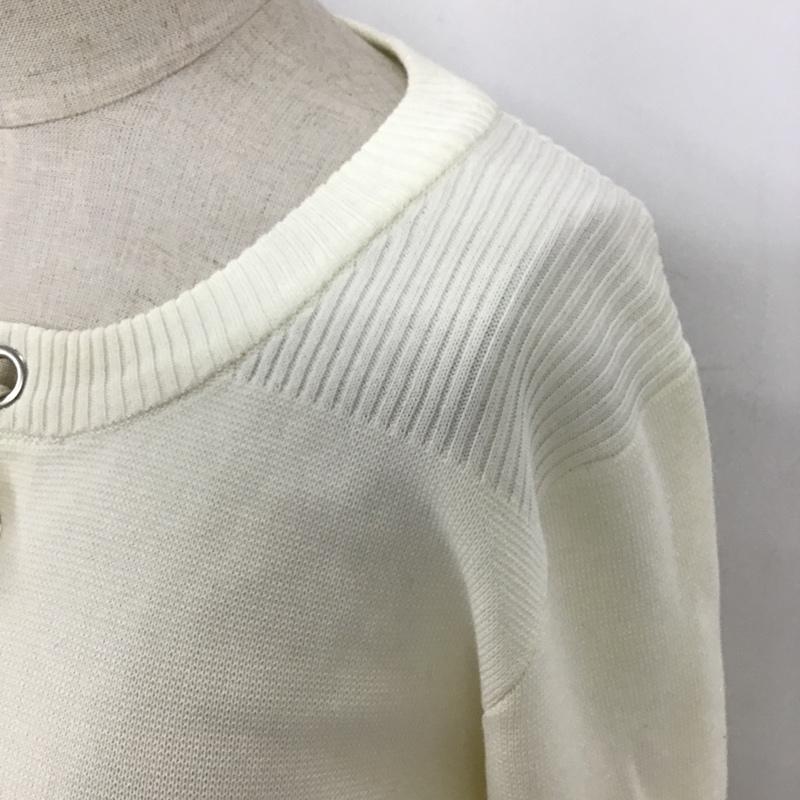 ロイスクレヨン LOISCRAYON ニット、セーター 長袖 M 無地 白 / ホワイト / レディース USED 古着 中古 10102907