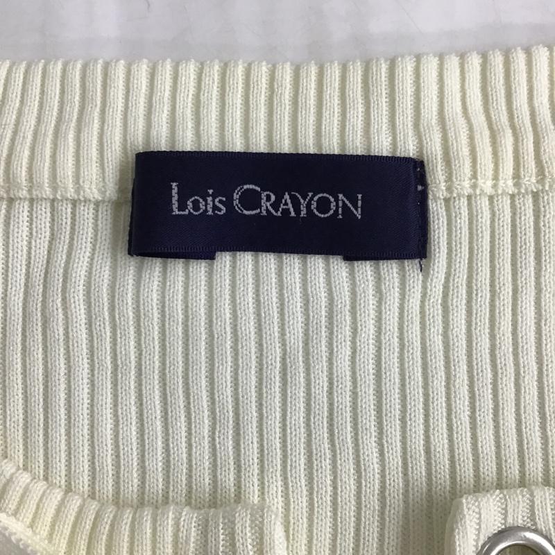 ロイスクレヨン LOISCRAYON ニット、セーター 長袖 M 無地 白 / ホワイト / レディース USED 古着 中古 10102907