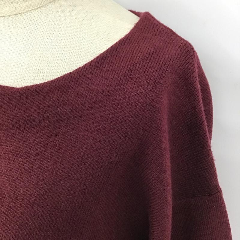 アデイインザライフ ユナイテッドアローズ A day in the life UNITED ARROWS ニット、セーター 長袖 無地 えんじ / ワインレッド / レディース USED 古着 中古 10102909