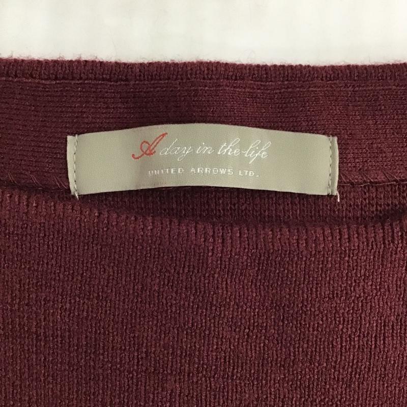 アデイインザライフ ユナイテッドアローズ A day in the life UNITED ARROWS ニット、セーター 長袖 無地 えんじ / ワインレッド / レディース USED 古着 中古 10102909
