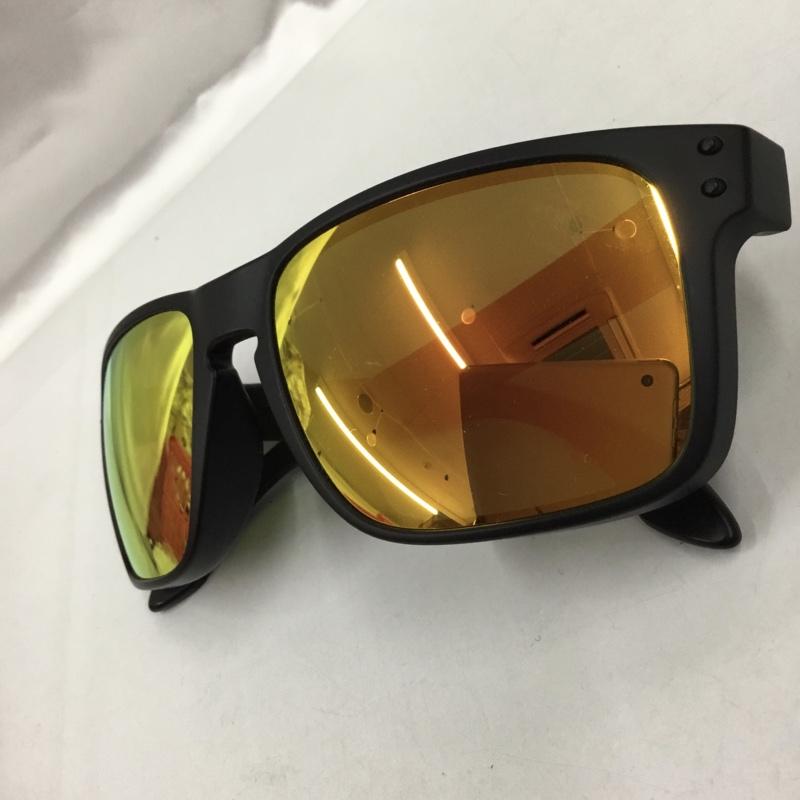 オークリー OAKLEY めがね・サングラス サングラス OO9102-27 Holbrook ミラーレンズ ワンポイント 黒 / ブラック / メンズ USED 古着 中古 10102910