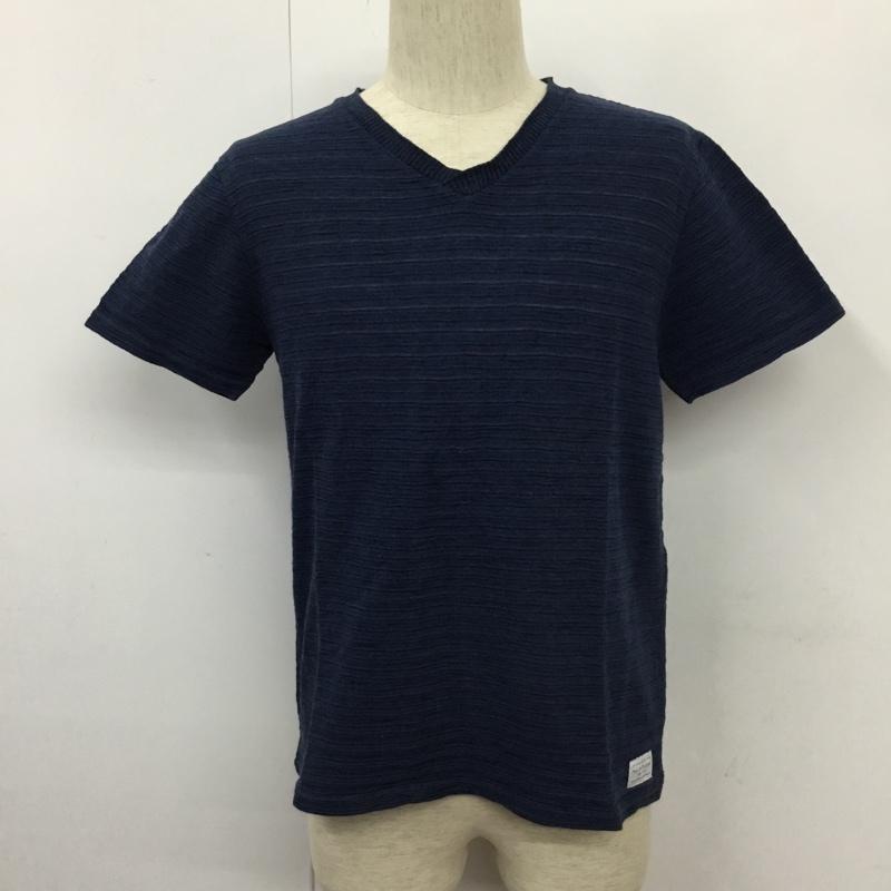 ポールスミスジーンズ Paul Smith JEANS カットソー 半袖 半袖カットソー Vネックカットソー Tシャツ S ボーダー柄 青 / ブルー / メンズ USED 古着 中古 10102926