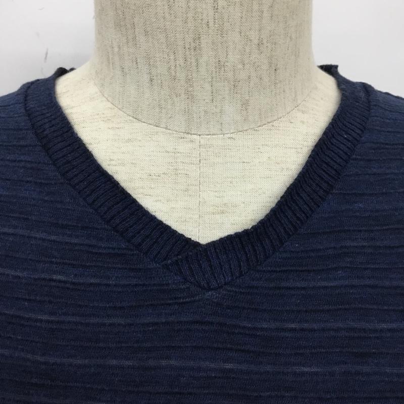 ポールスミスジーンズ Paul Smith JEANS カットソー 半袖 半袖カットソー Vネックカットソー Tシャツ S ボーダー柄 青 / ブルー / メンズ USED 古着 中古 10102926