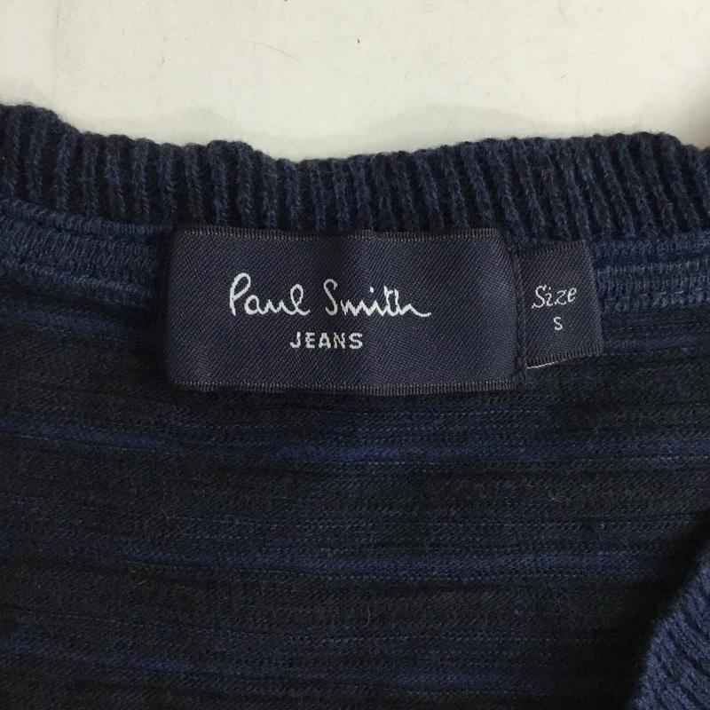 ポールスミスジーンズ Paul Smith JEANS カットソー 半袖 半袖カットソー Vネックカットソー Tシャツ S ボーダー柄 青 / ブルー / メンズ USED 古着 中古 10102926