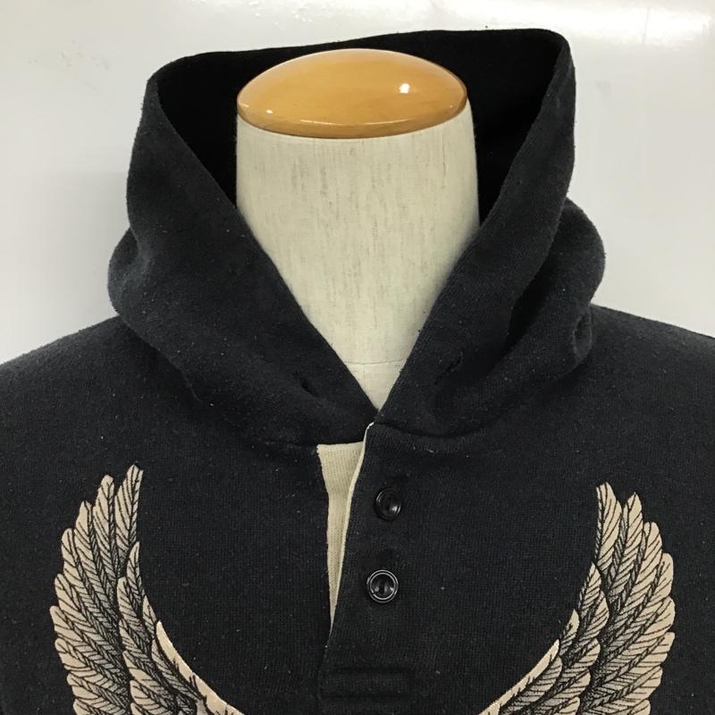 ハーレーダビッドソン Harley-Davidson パーカー 長袖 USA製 90s M プリント 黒 / ブラック / メンズ USED 古着 中古 10102933