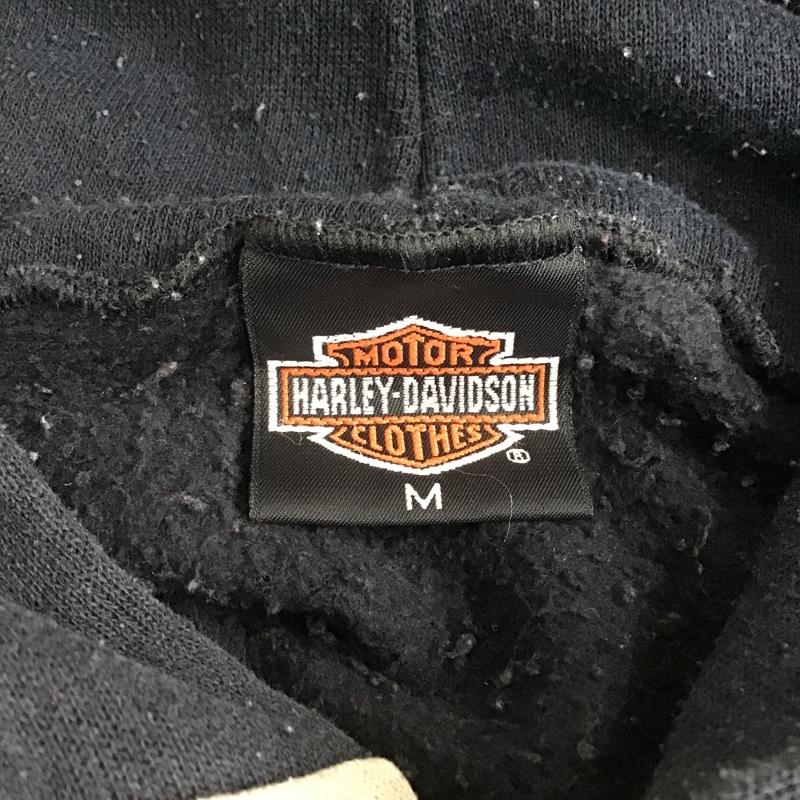 ハーレーダビッドソン Harley-Davidson パーカー 長袖 USA製 90s M プリント 黒 / ブラック / メンズ USED 古着 中古 10102933