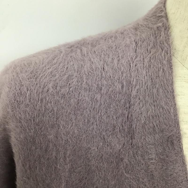 ザラ ZARA カーディガン 長袖 M 無地 紫 / パープル / メンズ USED 古着 中古 10102942