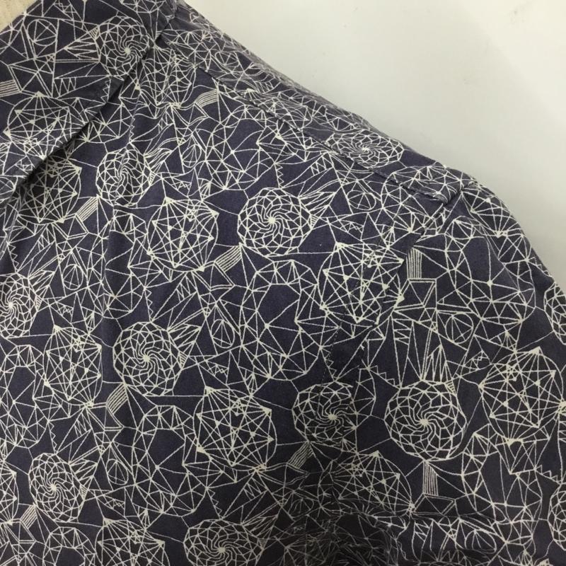 ポールスミスジーンズ Paul Smith JEANS シャツ、ブラウス 半袖 半袖シャツ カラーシャツ 半袖カットソー 総柄シャツ S 総柄 白 / ホワイト / X 紺 / ネイビー / メンズ USED 古着 中古 10102948