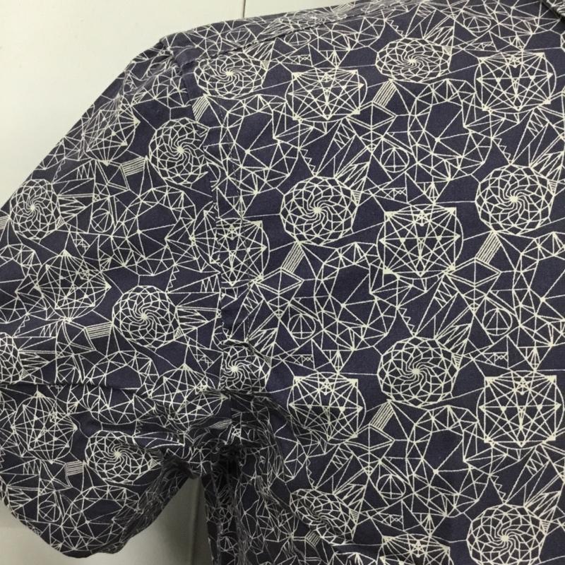 ポールスミスジーンズ Paul Smith JEANS シャツ、ブラウス 半袖 半袖シャツ カラーシャツ 半袖カットソー 総柄シャツ S 総柄 白 / ホワイト / X 紺 / ネイビー / メンズ USED 古着 中古 10102948