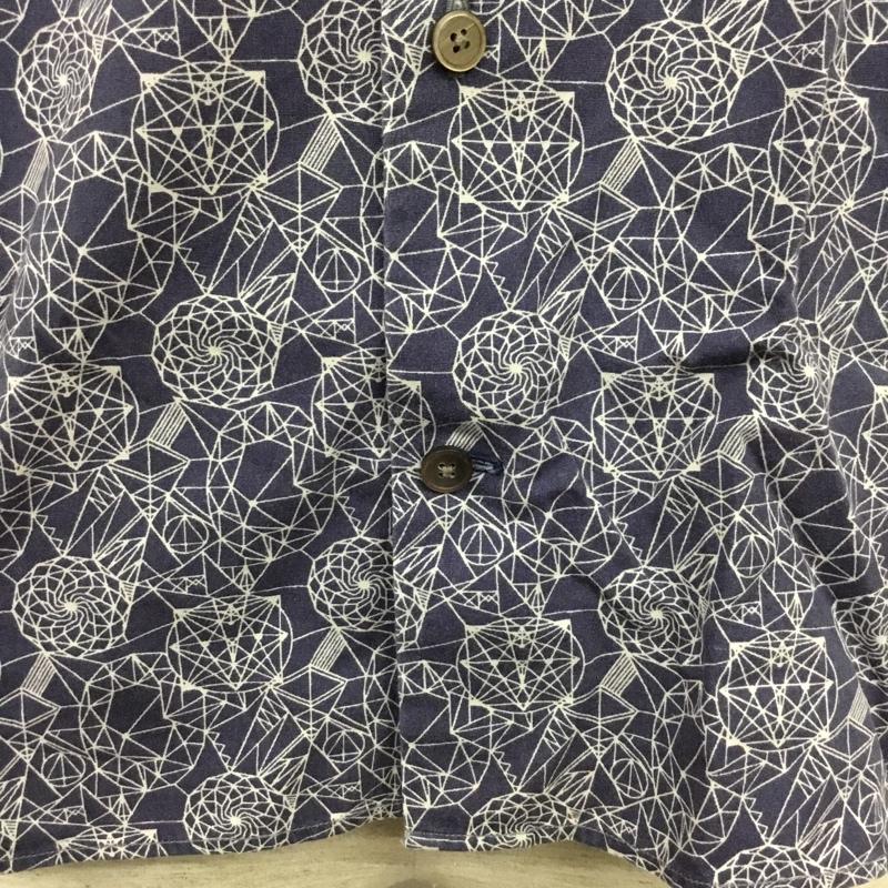 ポールスミスジーンズ Paul Smith JEANS シャツ、ブラウス 半袖 半袖シャツ カラーシャツ 半袖カットソー 総柄シャツ S 総柄 白 / ホワイト / X 紺 / ネイビー / メンズ USED 古着 中古 10102948