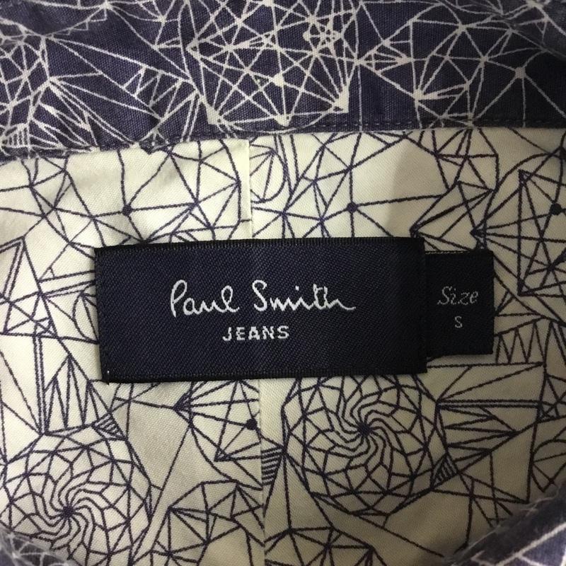 ポールスミスジーンズ Paul Smith JEANS シャツ、ブラウス 半袖 半袖シャツ カラーシャツ 半袖カットソー 総柄シャツ S 総柄 白 / ホワイト / X 紺 / ネイビー / メンズ USED 古着 中古 10102948