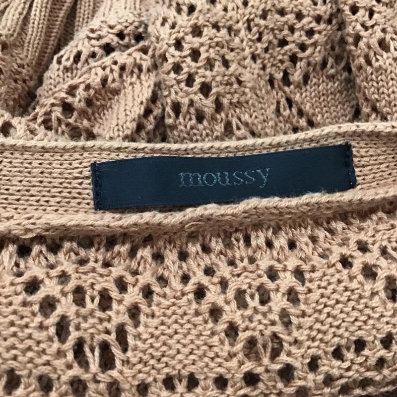 マウジー MOUSSY カーディガン 長袖 0104SA70-0590 レースロングカーディガン 長袖ニットカーディガン ボタン前開カーディガン FREE 無地 橙 / オレンジ / レディース USED 古着 中古 10102986